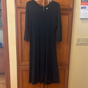 Eliza J Elegant Green Long Sleeve Sweater Dress